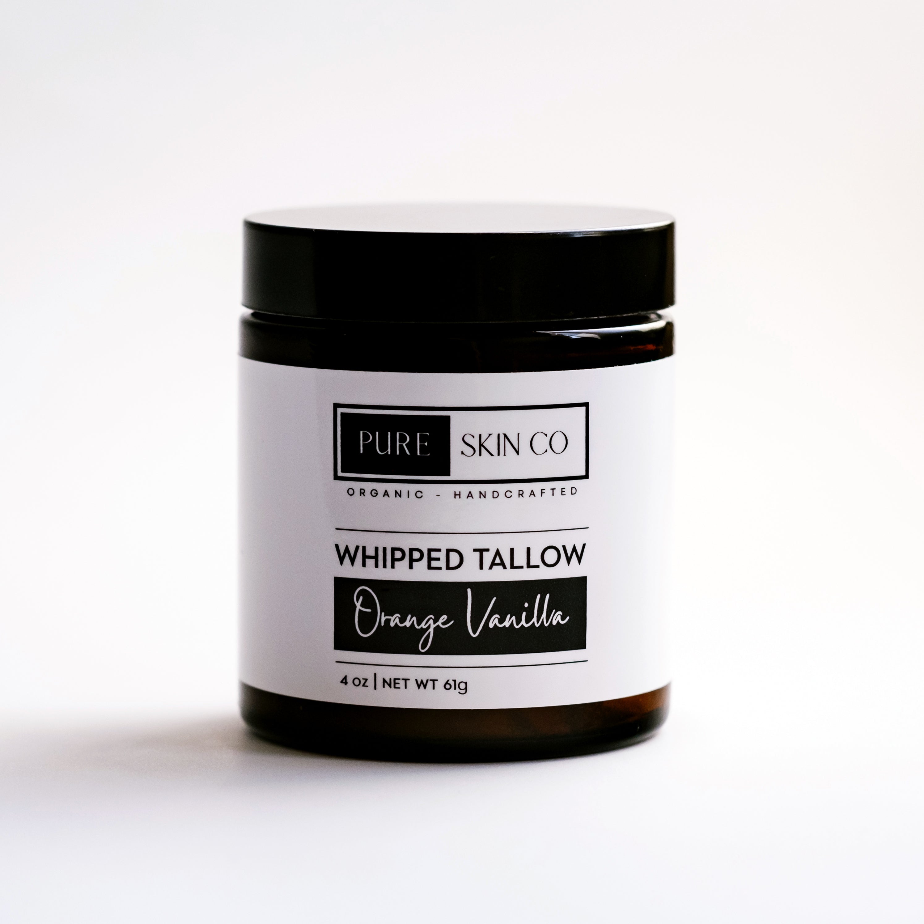 Pure Skin Co organic whipped tallow balm in eco-friendly jar