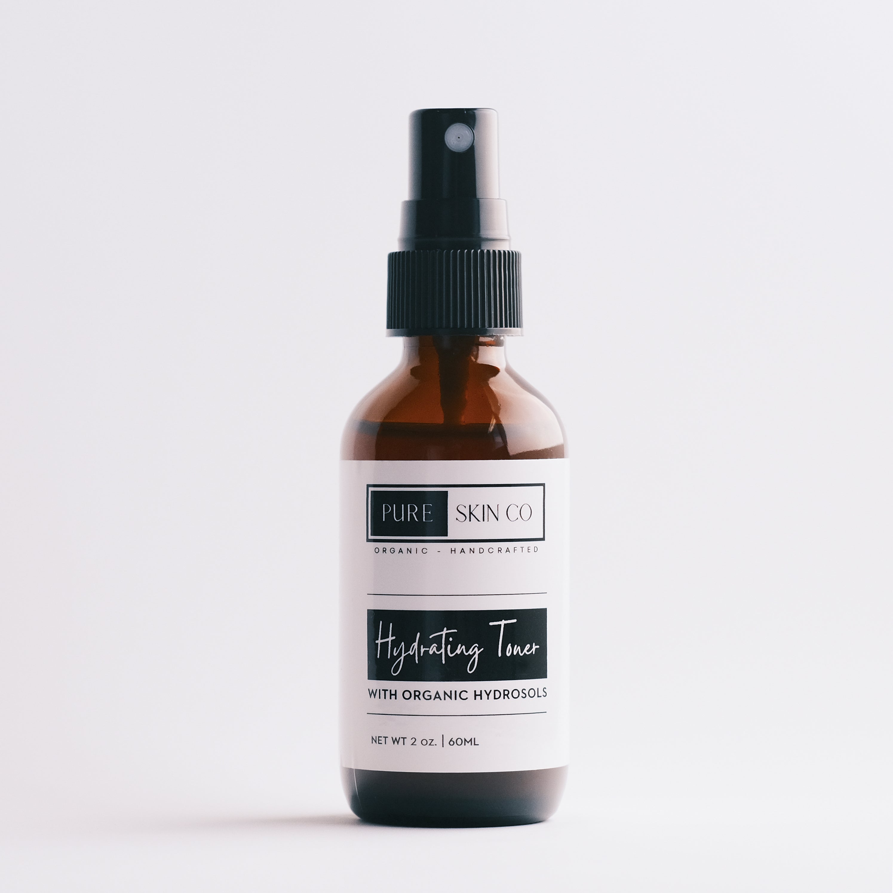 Pure Skin Co organic hydrating toner in eco-friendly bottle